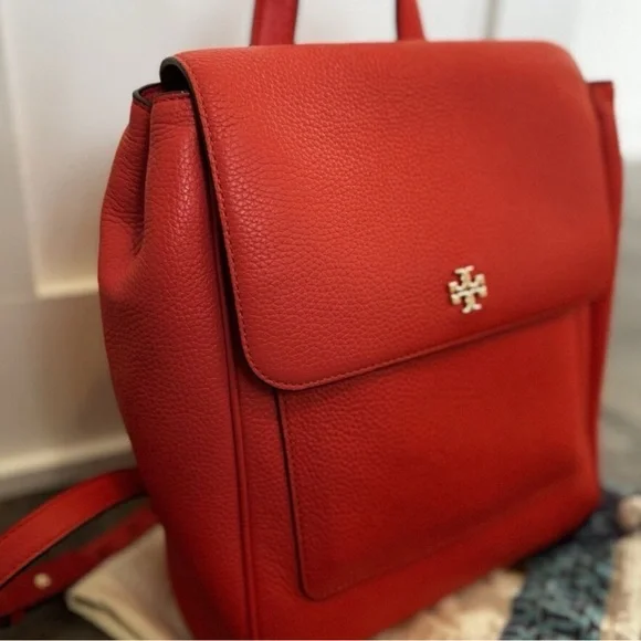 Tory Burch Deep Red Leather Backpack EmersonBackpack_4_1200x.jpg?v=  main image 3